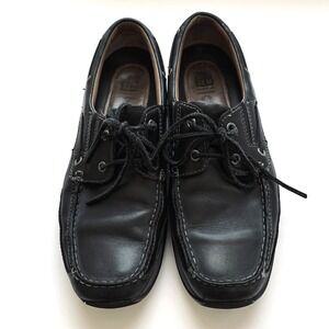 J&M Johnson & Murphy Men's Black Leather Shoes Size 10M
